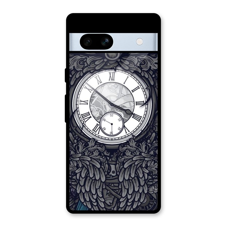 Wall Clock Glass Back Case for Google Pixel 7a