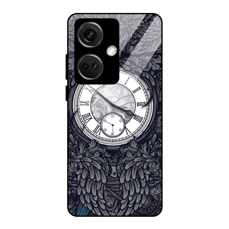Wall Clock Glass Back Case for OnePlus Nord CE 3 5G