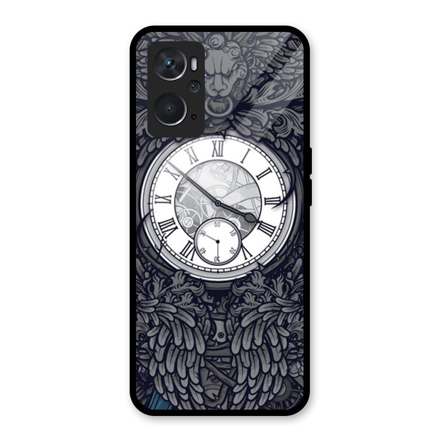 Wall Clock Glass Back Case for Oppo K10 4G