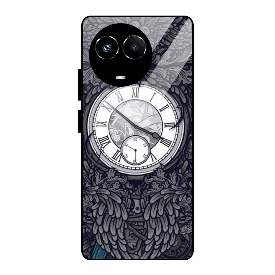 Wall Clock Glass Back Case for Realme 11X