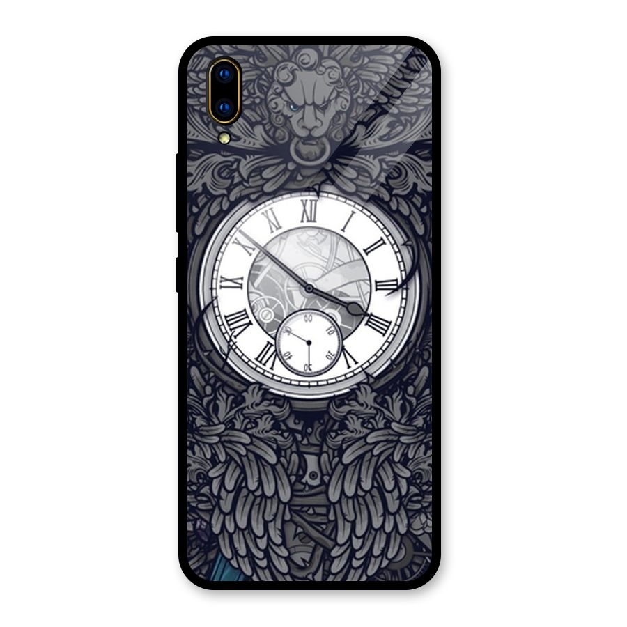 Wall Clock Glass Back Case for Vivo V11 Pro