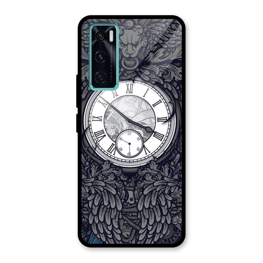 Wall Clock Glass Back Case for Vivo V20 SE