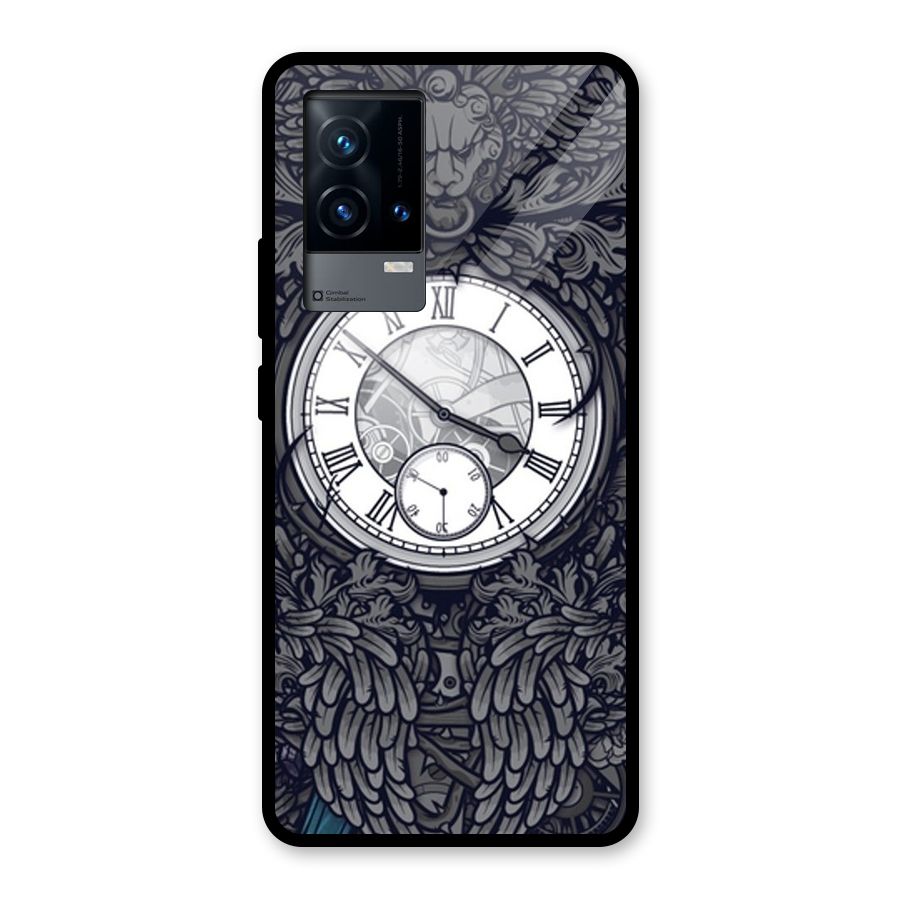 Wall Clock Glass Back Case for iQOO 9 5G