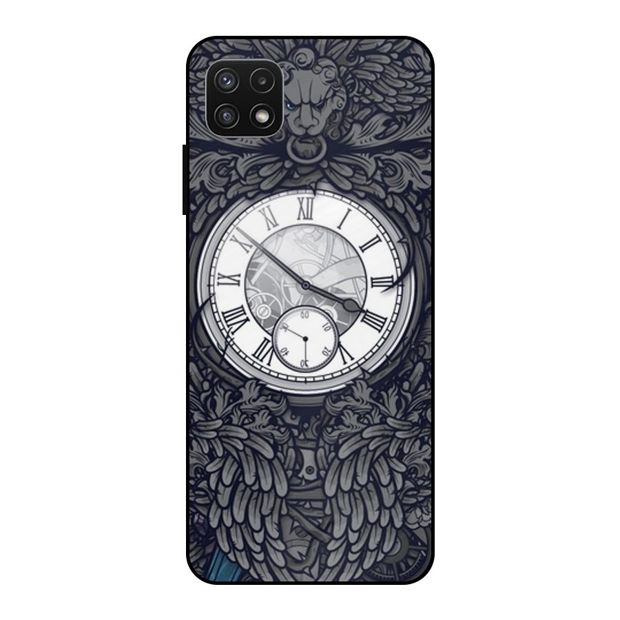 Wall Clock Metal Back Case for Galaxy A22 5G
