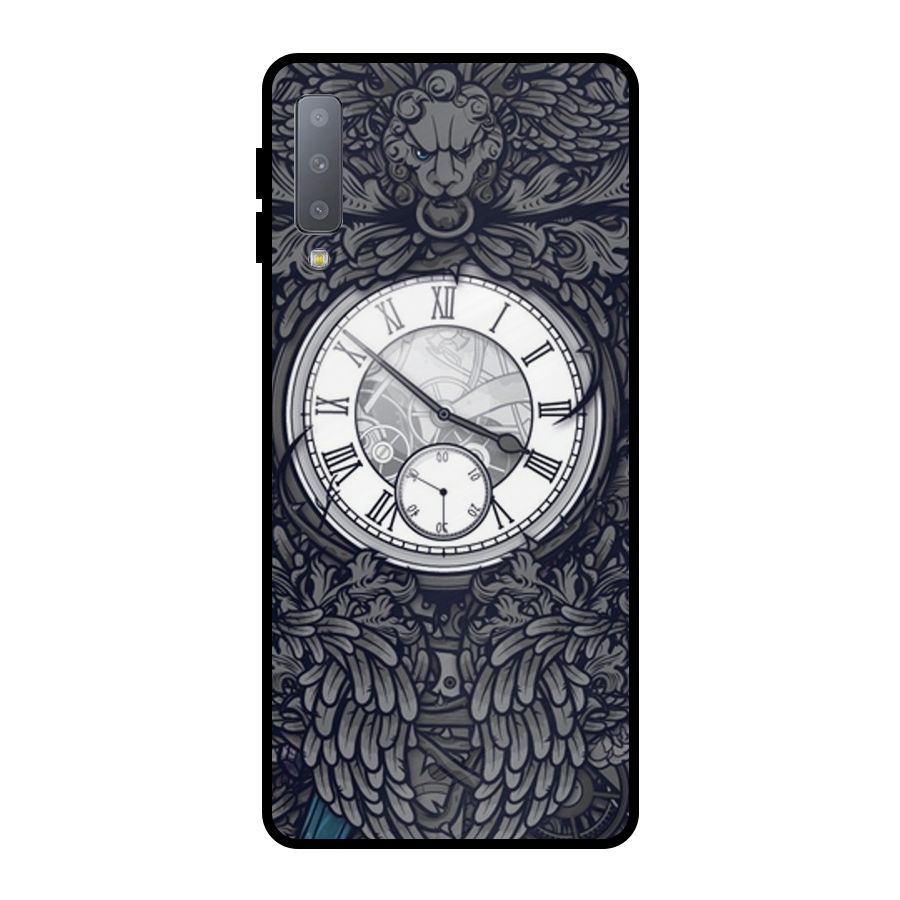 Wall Clock Metal Back Case for Galaxy A7 (2018)