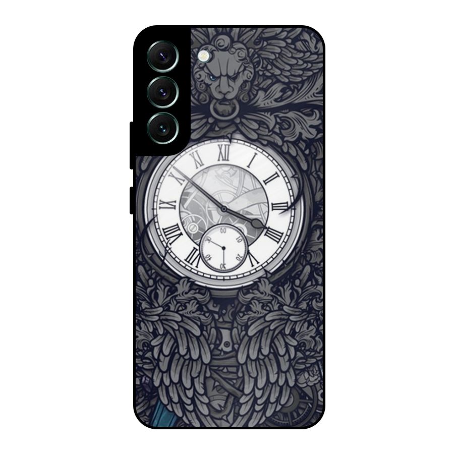 Wall Clock Metal Back Case for Galaxy S22 Plus 5G