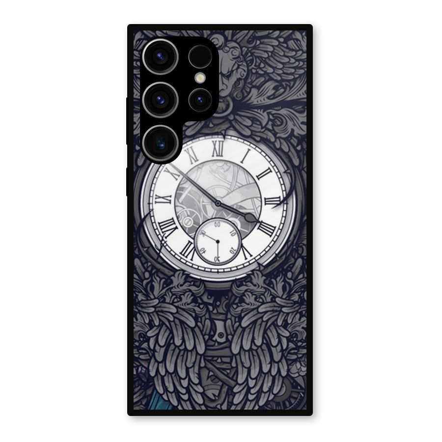 Wall Clock Metal Back Case for Galaxy S23 Ultra