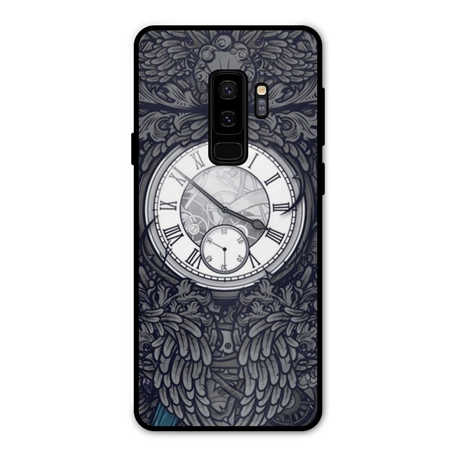Wall Clock Metal Back Case for Galaxy S9 Plus