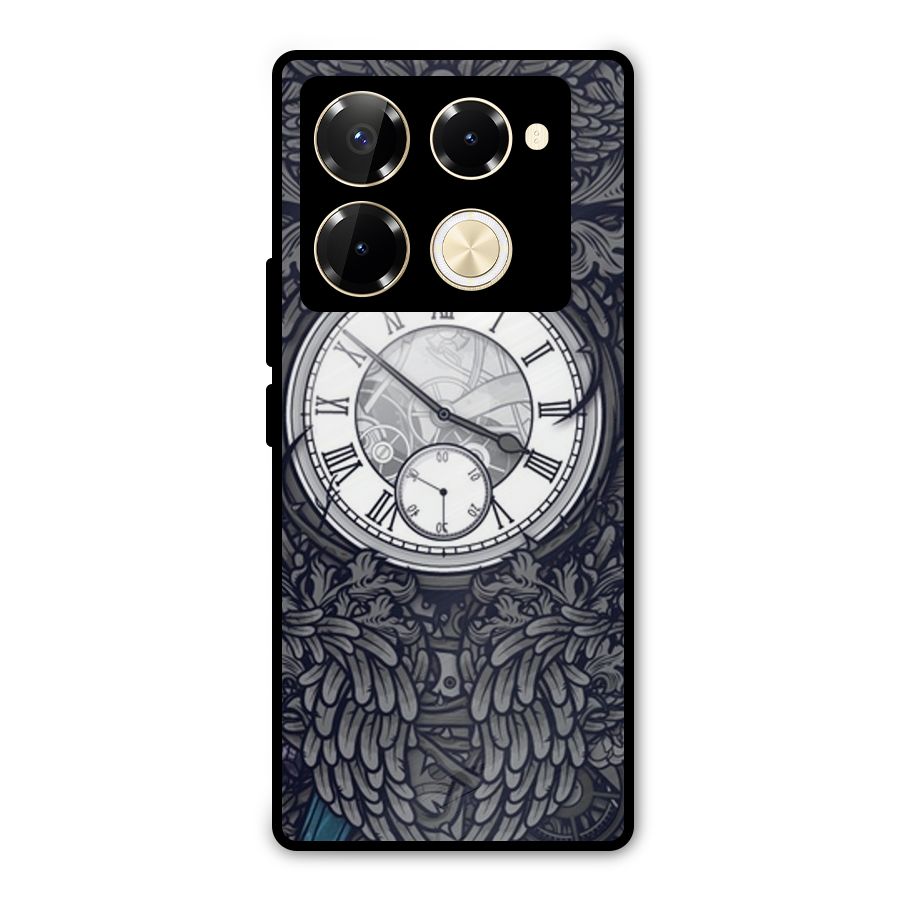 Wall Clock Metal Back Case for Infinix Note 40 Pro Plus