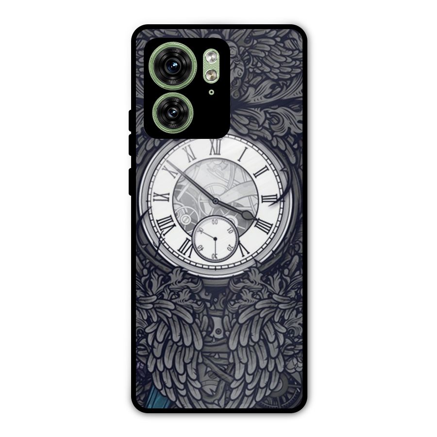 Wall Clock Metal Back Case for Motorola Edge 40 5G