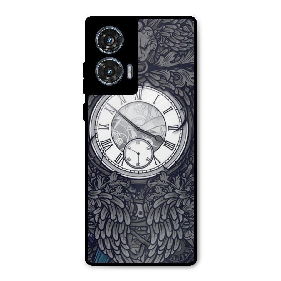 Wall Clock Metal Back Case for Motorola Edge 50 Fusion
