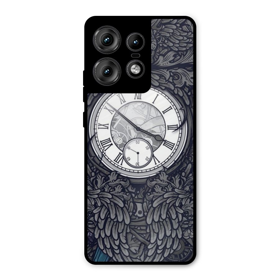 Wall Clock Metal Back Case for Motorola Edge 50 Pro