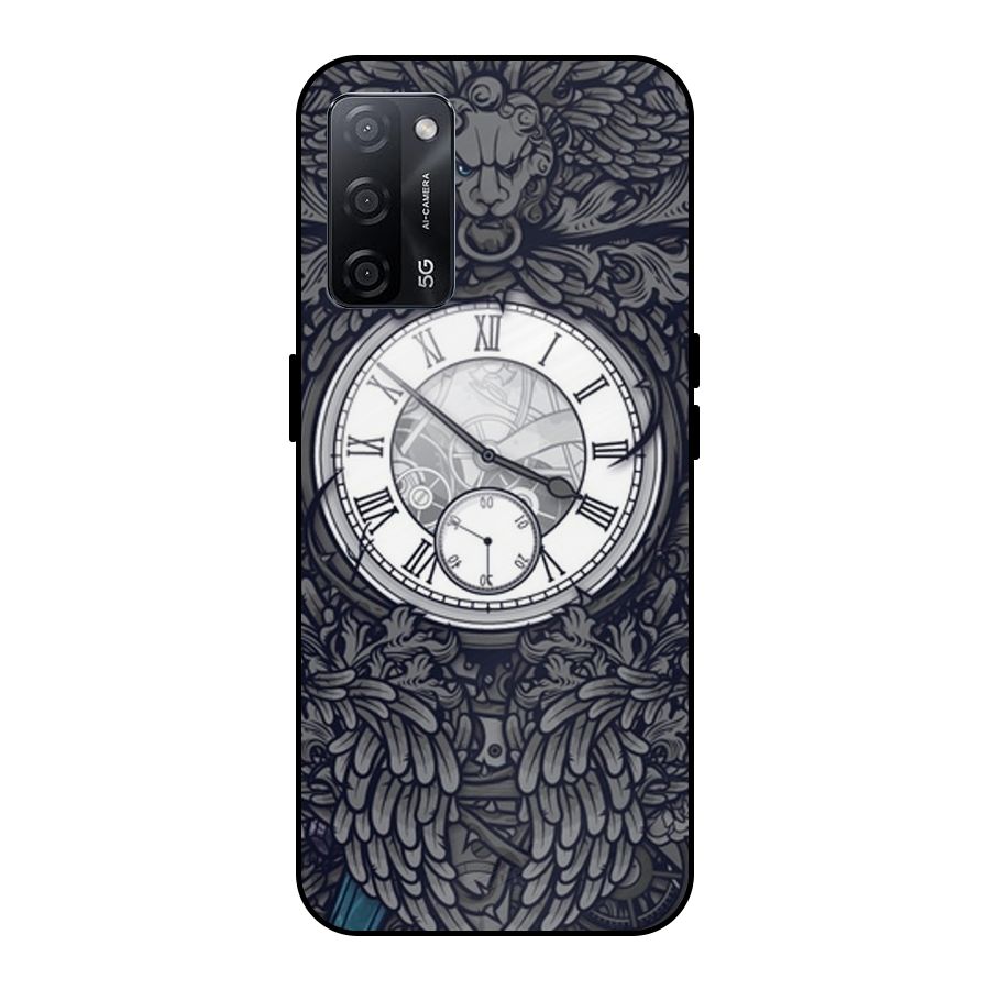 Wall Clock Metal Back Case for Oppo A53s 5G