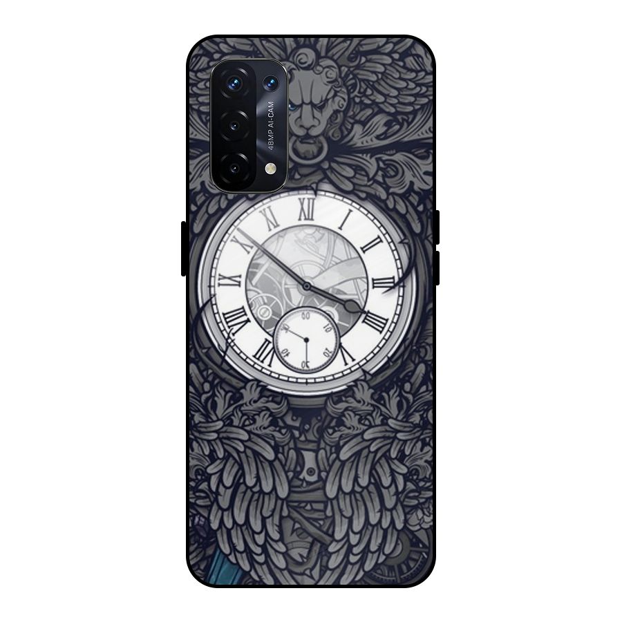 Wall Clock Metal Back Case for Oppo A74 5G