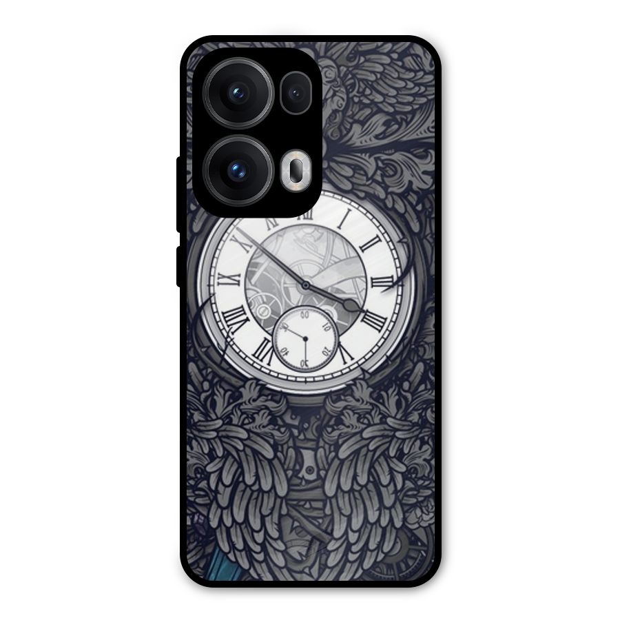 Wall Clock Metal Back Case for Oppo Reno13 Pro