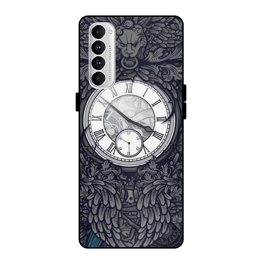 Wall Clock Metal Back Case for Oppo Reno4 Pro