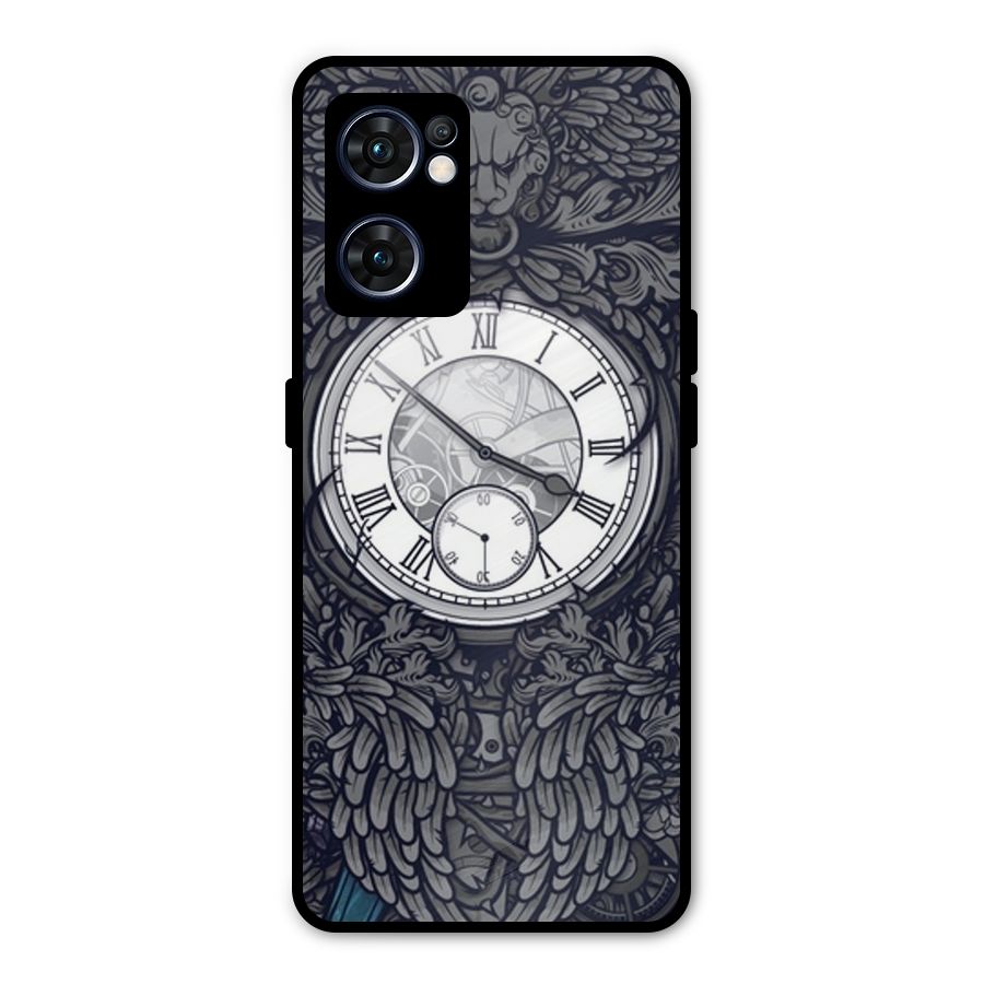 Wall Clock Metal Back Case for Oppo Reno7 5G