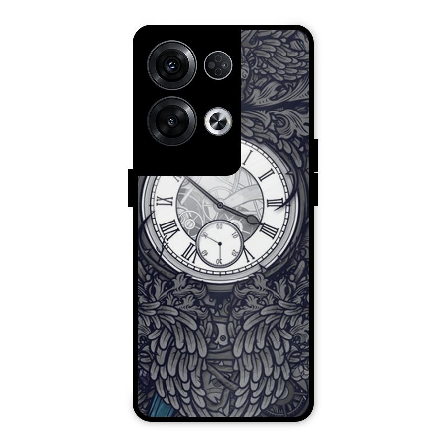 Wall Clock Metal Back Case for Oppo Reno8 Pro 5G