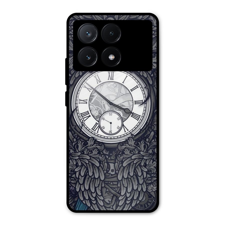 Wall Clock Metal Back Case for Poco X6 Pro