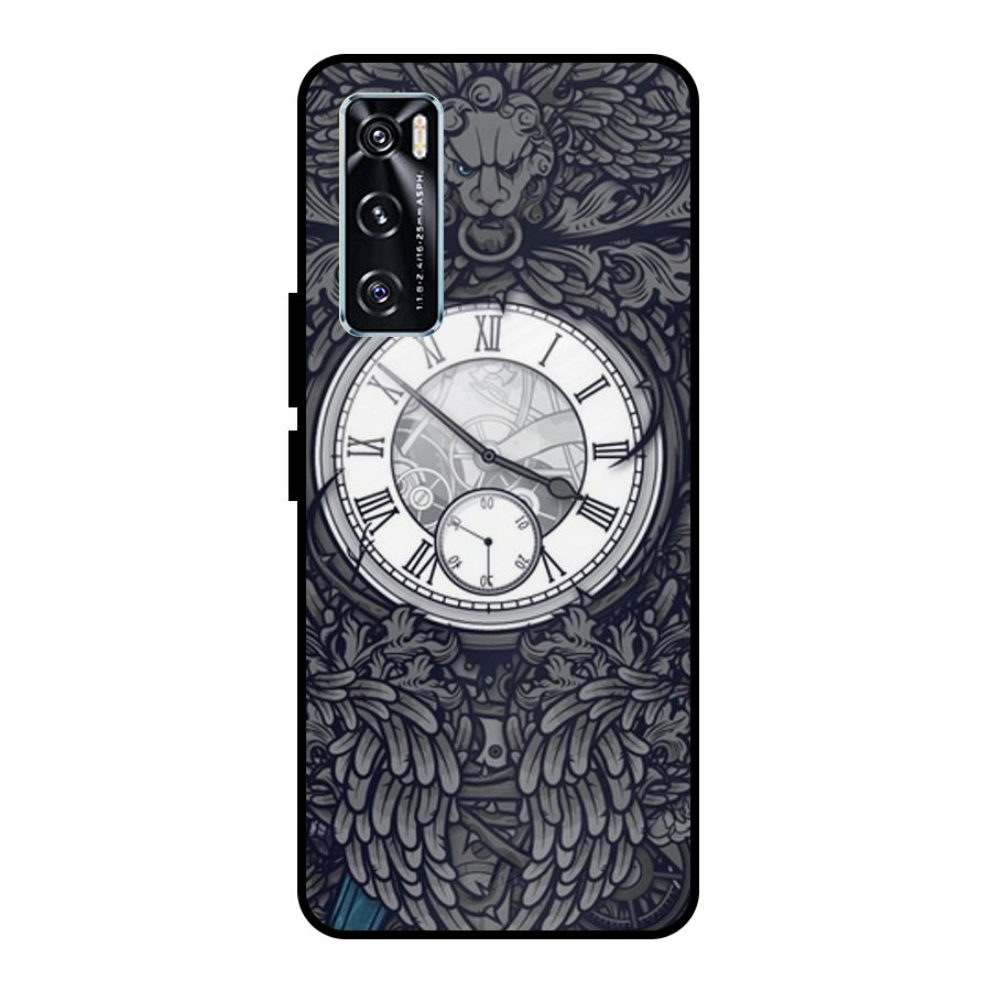 Wall Clock Metal Back Case for Vivo V20 SE