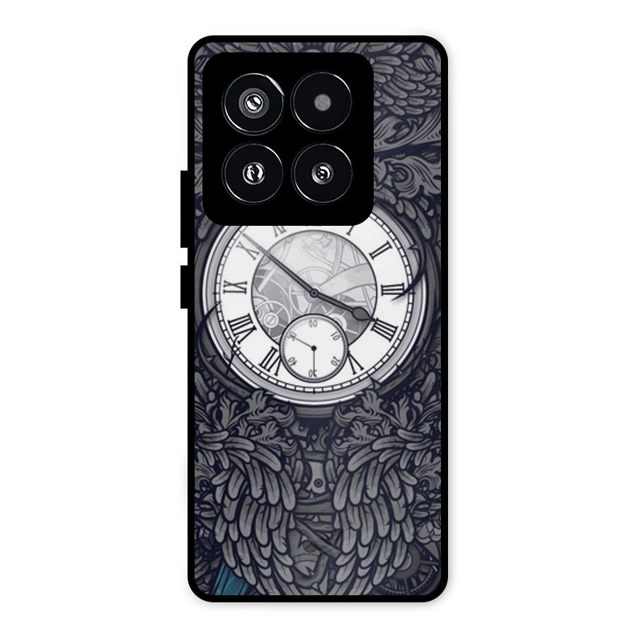 Wall Clock Metal Back Case for Xiaomi 14 Pro