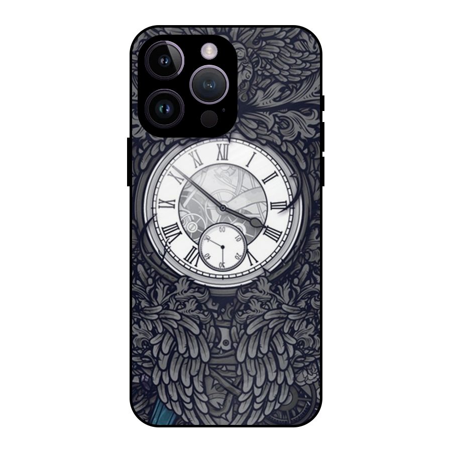 Wall Clock Metal Back Case for iPhone 14 Pro Max