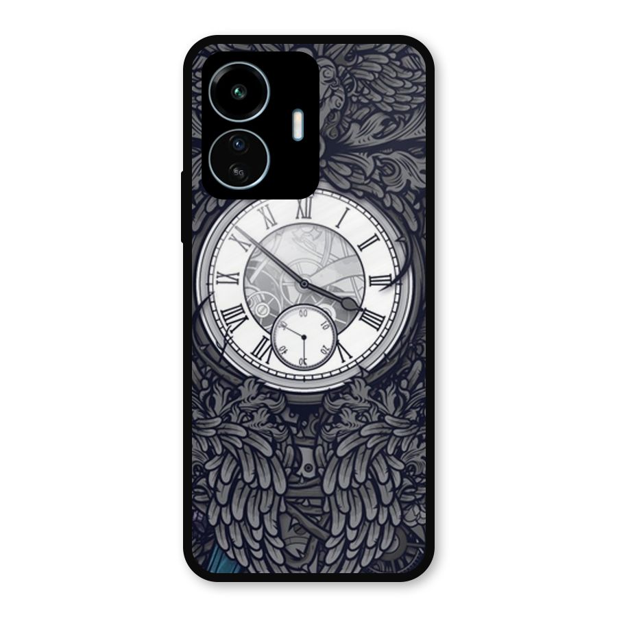 Wall Clock Metal Back Case for vivo iQOO Z6 Lite 5G