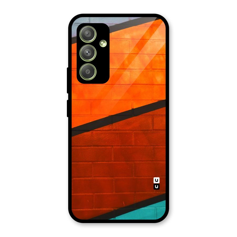 Wall Diagonal Stripes Glass Back Case for Galaxy A54