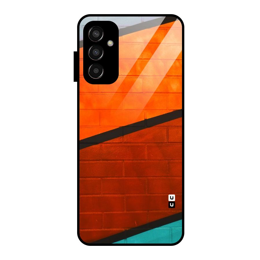 Wall Diagonal Stripes Glass Back Case for Galaxy F13