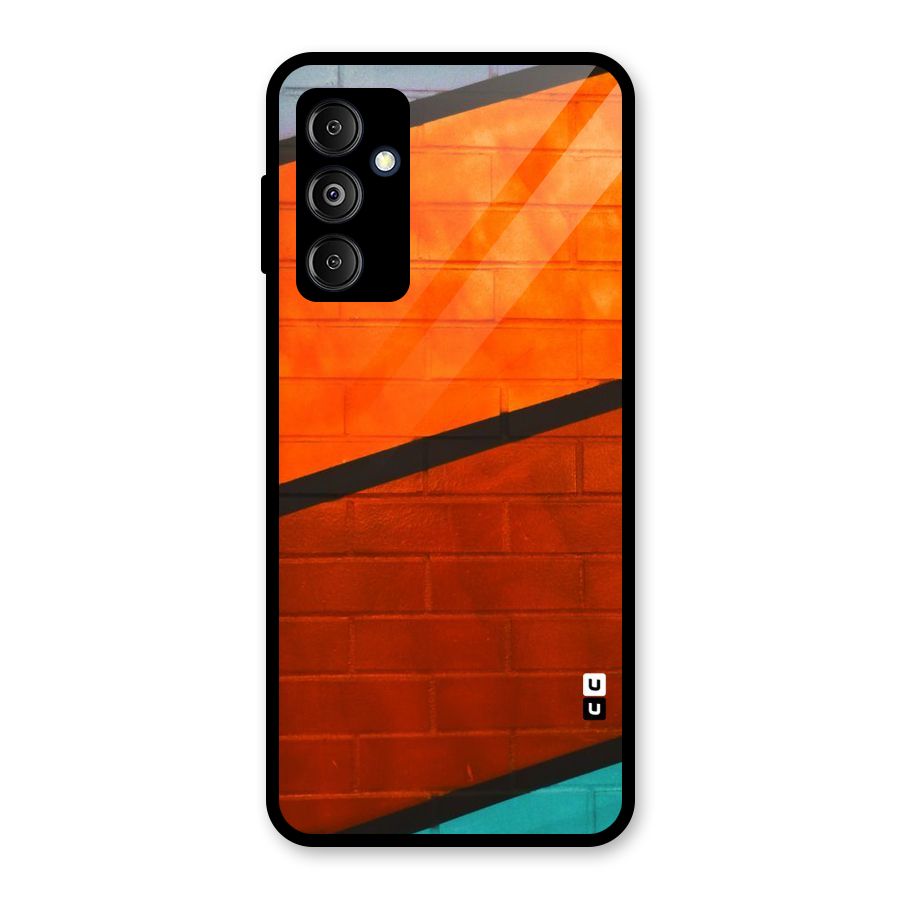 Wall Diagonal Stripes Glass Back Case for Galaxy M14 5G