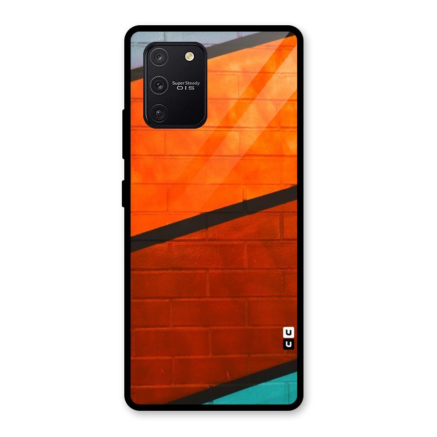 Wall Diagonal Stripes Glass Back Case for Galaxy S10 Lite
