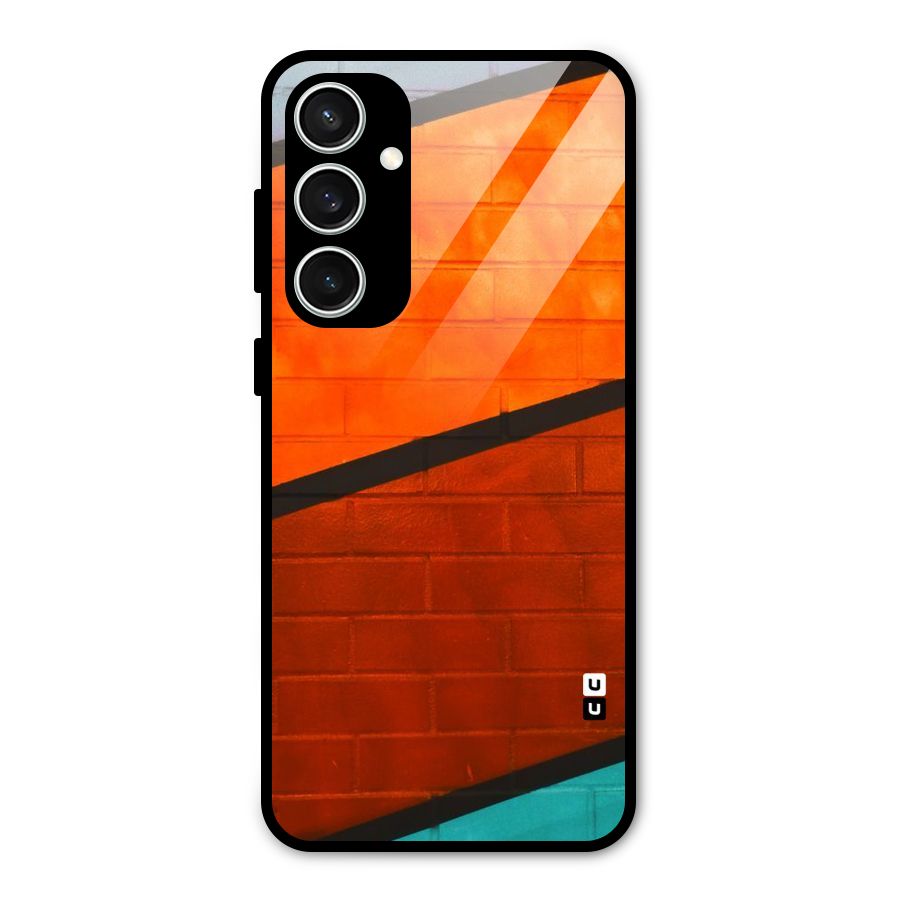 Wall Diagonal Stripes Glass Back Case for Galaxy S23 FE