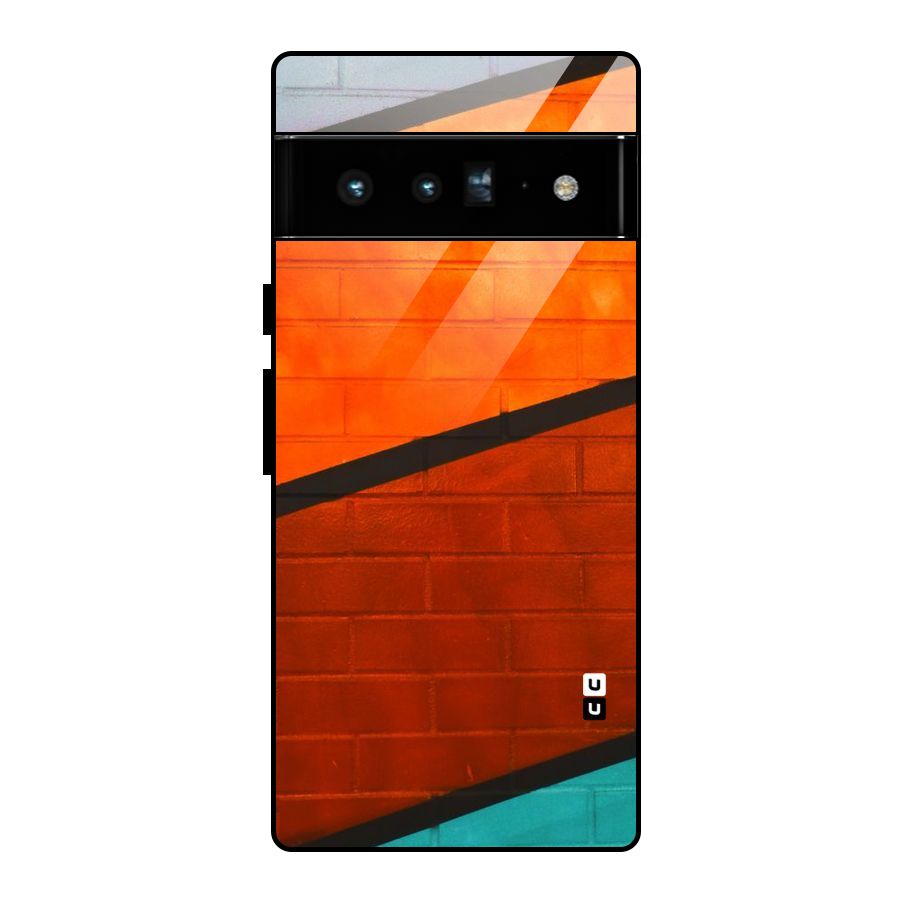 Wall Diagonal Stripes Glass Back Case for Google Pixel 6 Pro