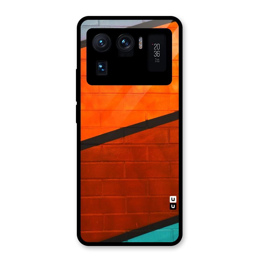 Wall Diagonal Stripes Glass Back Case for Mi 11 Ultra