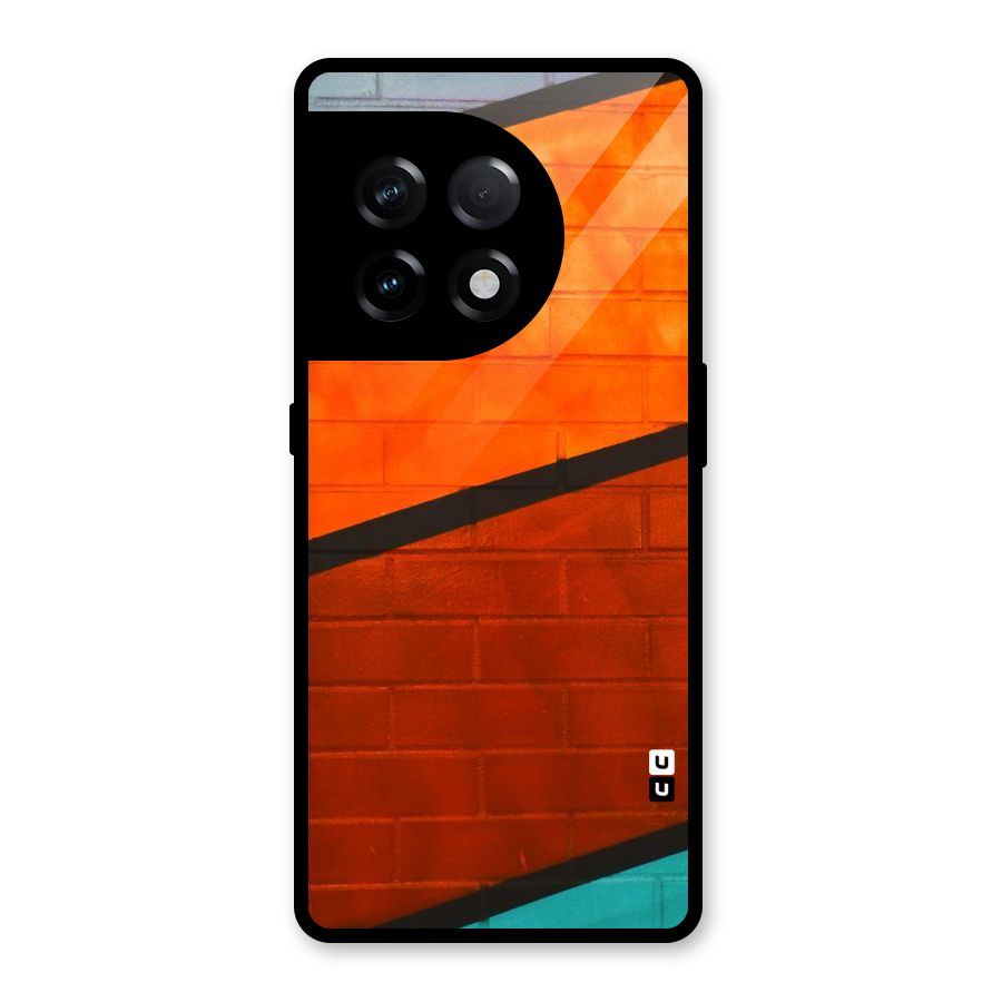 Wall Diagonal Stripes Glass Back Case for OnePlus 11R