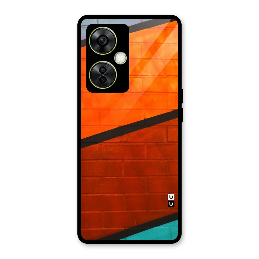 Wall Diagonal Stripes Glass Back Case for OnePlus Nord CE 3 Lite