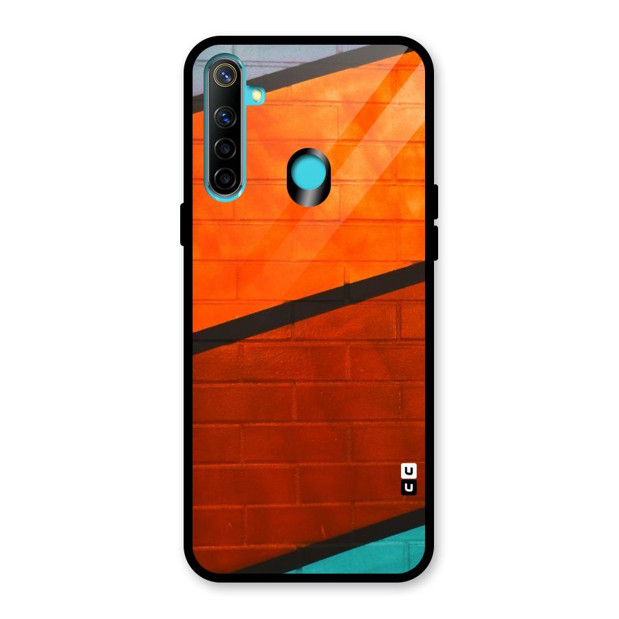 Wall Diagonal Stripes Glass Back Case for Realme 5i