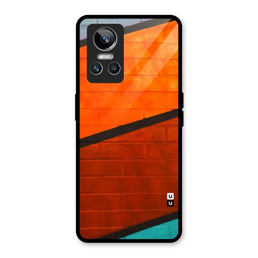 Wall Diagonal Stripes Glass Back Case for Realme GT Neo 3