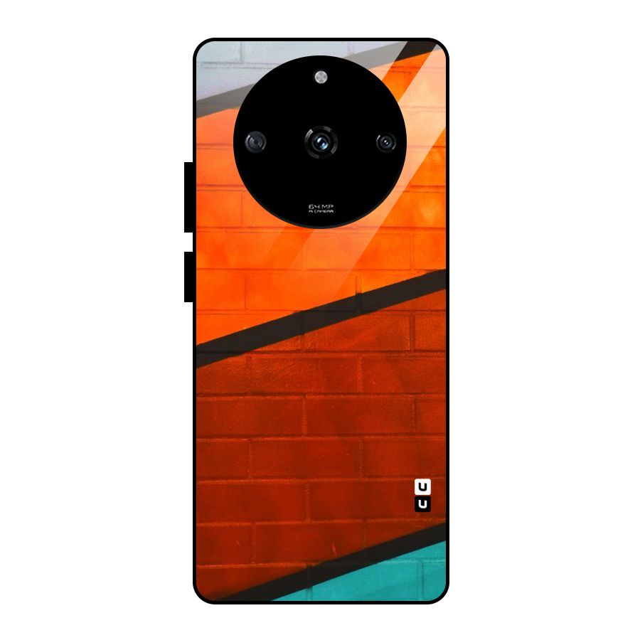 Wall Diagonal Stripes Glass Back Case for Realme Narzo 60 5G