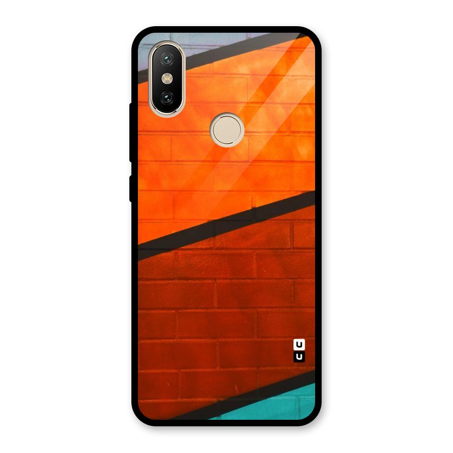 Wall Diagonal Stripes Glass Back Case for Redmi A2