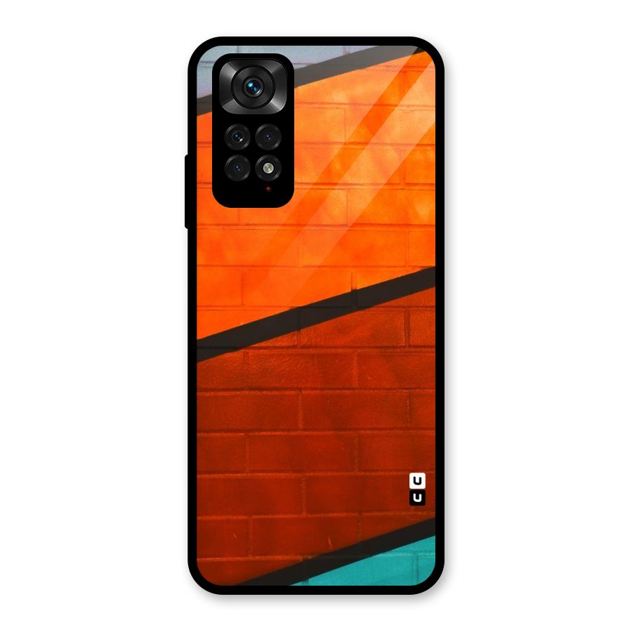 Wall Diagonal Stripes Glass Back Case for Redmi Note 11S