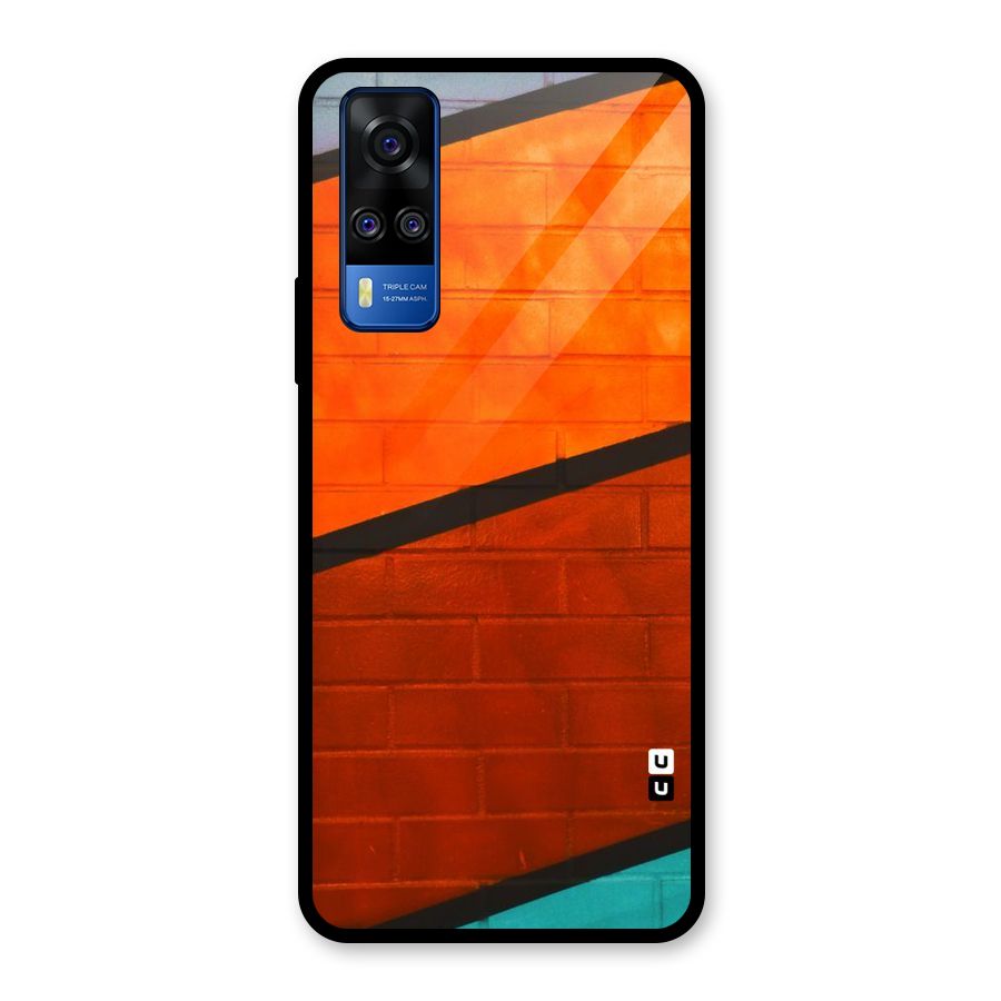 Wall Diagonal Stripes Glass Back Case for Vivo Y31
