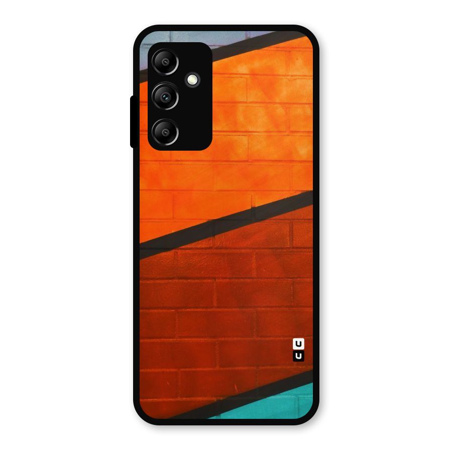 Wall Diagonal Stripes Metal Back Case for Galaxy A14 5G