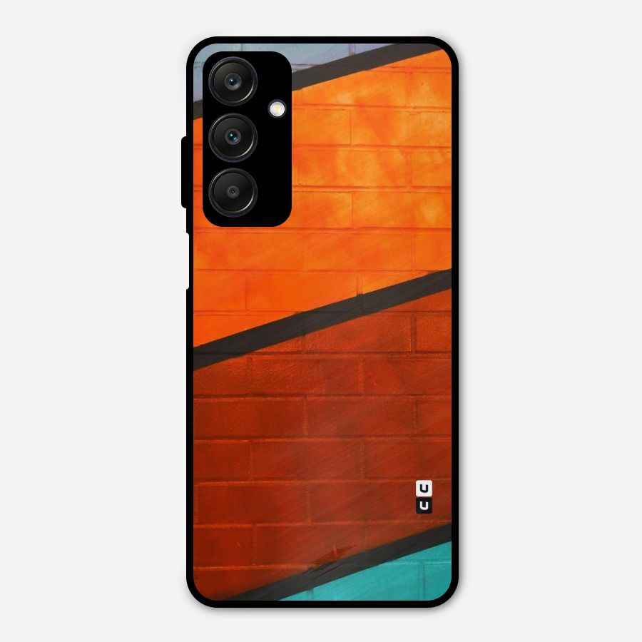 Wall Diagonal Stripes Metal Back Case for Galaxy A25 5G