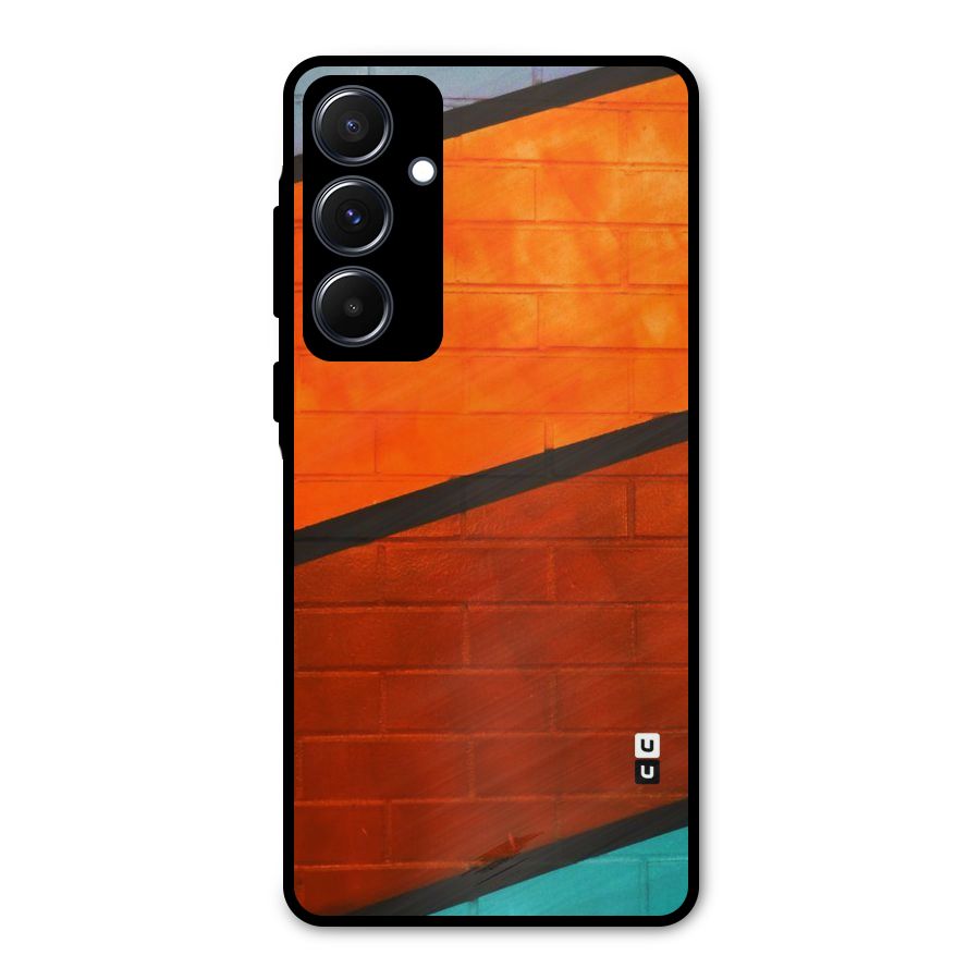 Wall Diagonal Stripes Metal Back Case for Galaxy A55