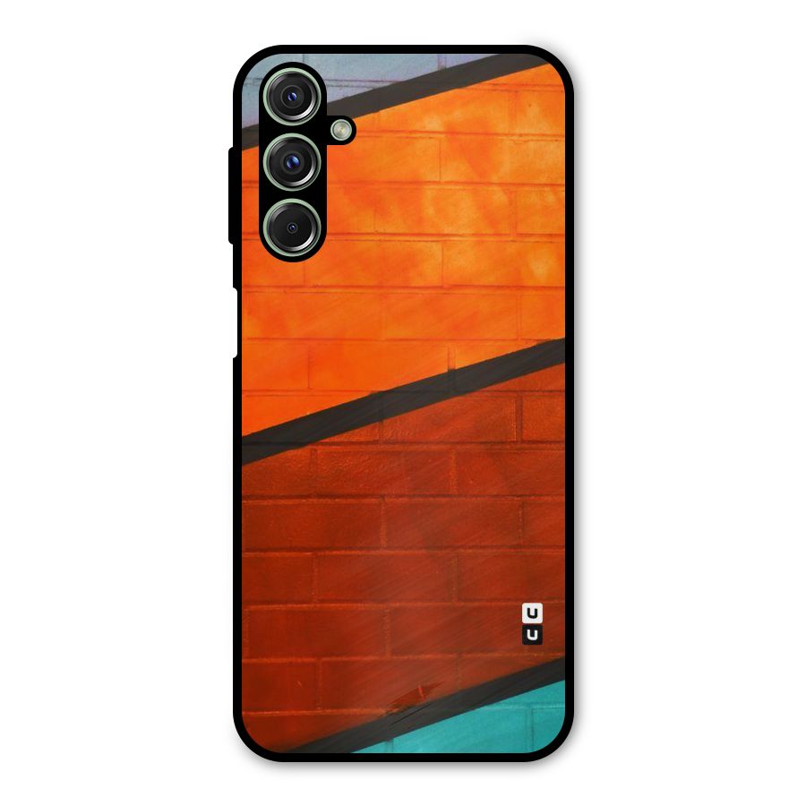 Wall Diagonal Stripes Metal Back Case for Galaxy F34