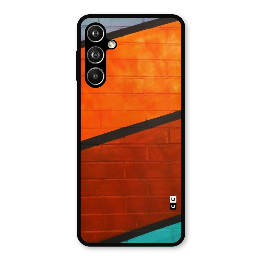 Wall Diagonal Stripes Metal Back Case for Galaxy F54