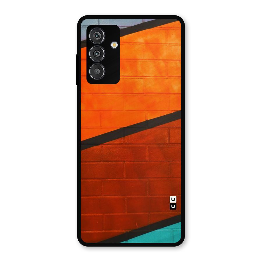 Wall Diagonal Stripes Metal Back Case for Galaxy M14 5G