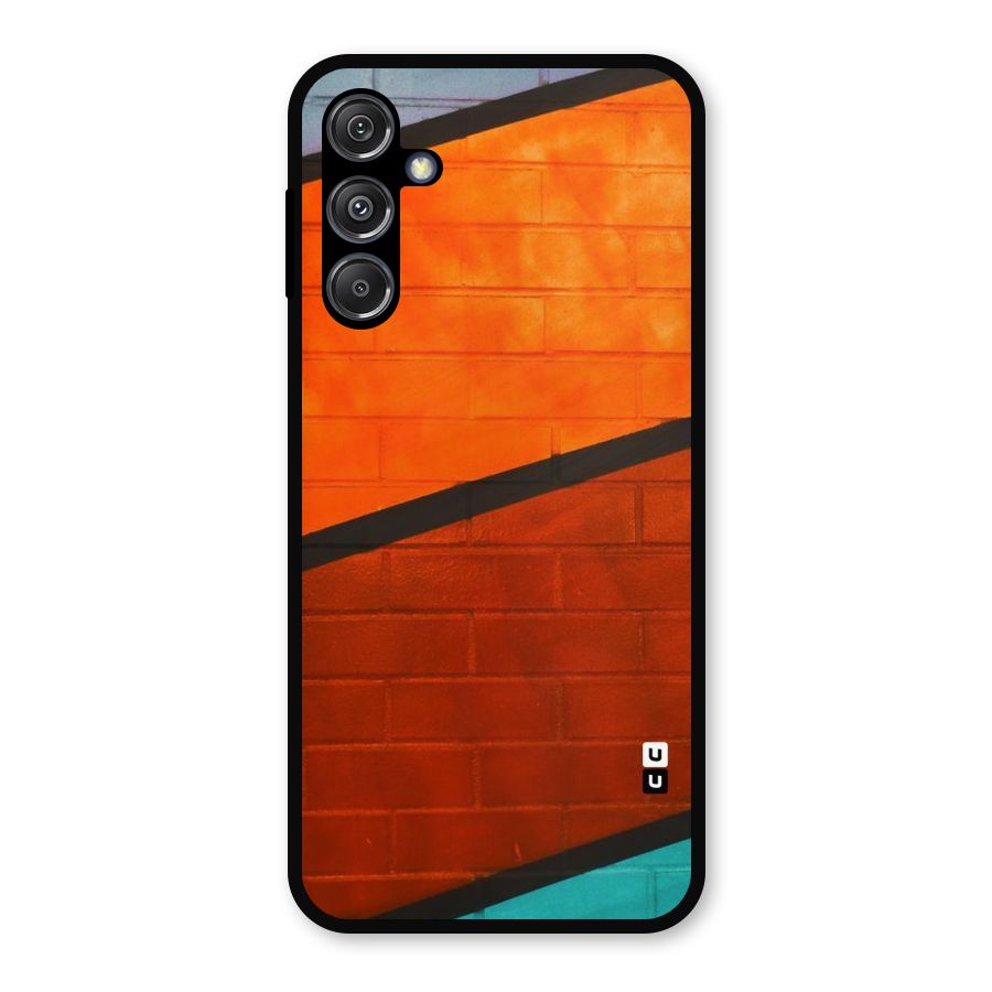 Wall Diagonal Stripes Metal Back Case for Galaxy M34 5G