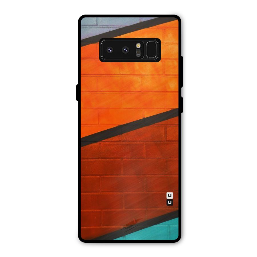 Wall Diagonal Stripes Metal Back Case for Galaxy Note 8